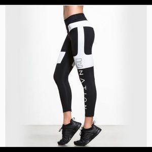 P.E Nation Black and White workout Leggings